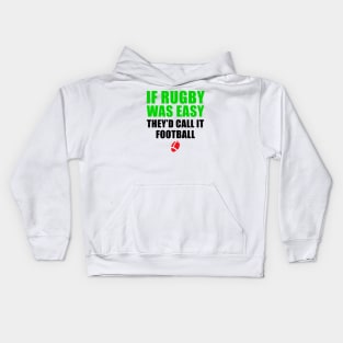 Rugby funny quotes Kids Hoodie